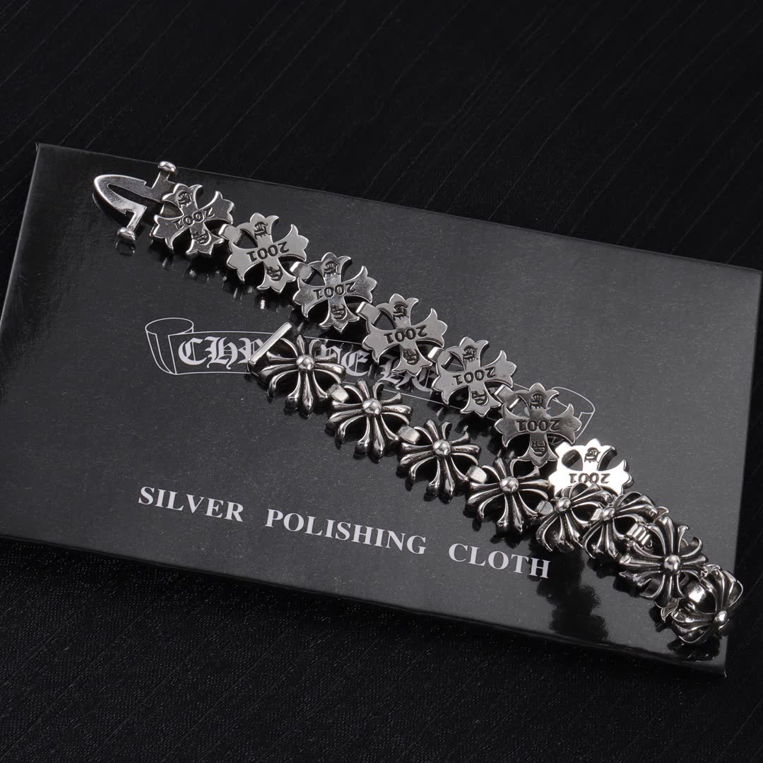 Chrome Hearts Silver Flower Bracelet